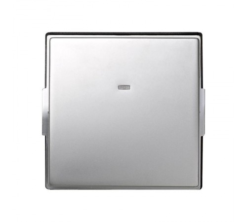 Клавиша для выключателя с подсветкой IK09 TOP IMPACT цвета алюминий S27 Scudo  2705011-033  Simon