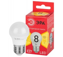 Лампа cветодиодная RED LINE LED P45-8W-827-E27 R Е27 / E27 8 Вт шар теплый белый свет  Б0053028  ЭРА