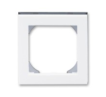 ABB Levit Белый / дымчатый чёрный Рамка одинарная 55х55 для механизмов BJE  3901H-A05510 62  2CHH015510A4062  ABB