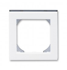 ABB Levit Белый / дымчатый чёрный Рамка одинарная 55х55 для механизмов BJE  3901H-A05510 62  2CHH015510A4062  ABB