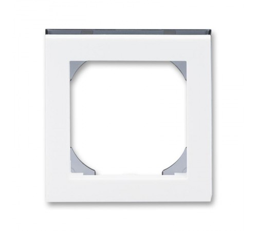 ABB Levit Белый / дымчатый чёрный Рамка одинарная 55х55 для механизмов BJE  3901H-A05510 62  2CHH015510A4062  ABB