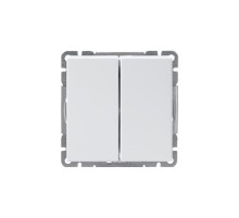 Выключатель 2-клавишный Impressivo, белый  1065UC-84  2TKA00000413  ABB