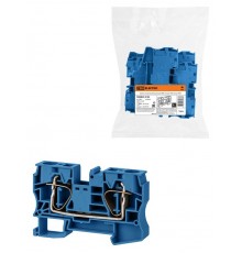 Зажим клеммный безвинтовой (ЗКБ) 16мм2 100А синий  SQ0822-0142  TDM