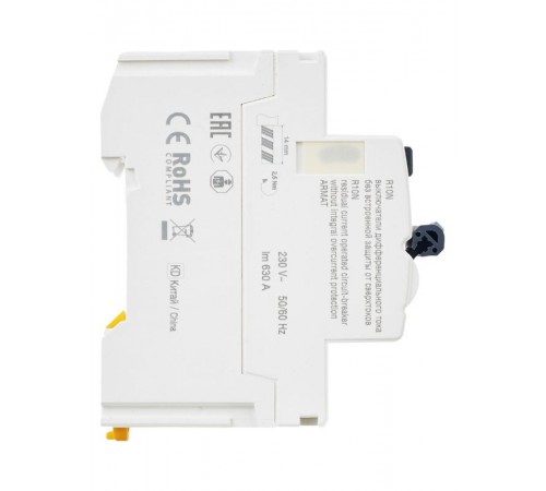 Выключатель дифференциальный (УЗО) R10N 2P 63А 30мА тип AC ARMAT  AR-R10N-2-063C030  IEK