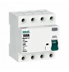 Выключатель дифференциальный (УЗО) УЗО-03 4п 100A 100мА тип AC 6кА  14246DEK  DEKraft