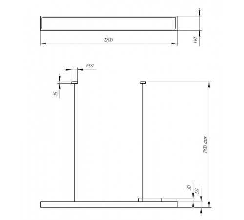 Светильник светодиодный Geometria Block SPO-114-W-40K-036 36Вт 4000К 2800Лм IP40 1200*130*50 белый подвесной  Б0050544  ЭРА