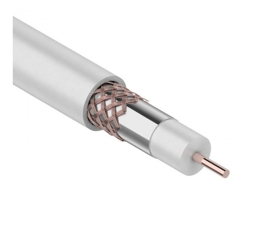 Кабель RG-6U+CU, (75%), 75 Ом, 305м., белый  01-2233  REXANT