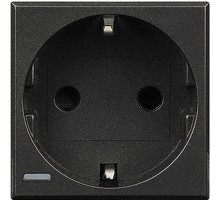 Axolute Розетка 2К+З, 10/16 А 250 В с боковыми заземляющими контактами Schuko, с экранированными контактами, цвет антрацит, немецкий стандарт  HS4141