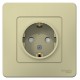 Blanca Бежевый С/У Розетка с з/к со шт., 16А, 250В  BLNRS001117  SE