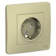 Blanca Бежевый С/У Розетка с з/к со шт., 16А, 250В  BLNRS001117  SE