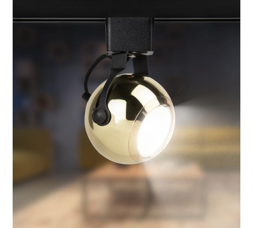 Светильник трековый однофазный TR35-GU10 GD MR16 золото под лампу  Б0053299  ЭРА