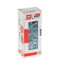 Саморезы универсальные 35х4,0 мм (200 шт) оцинкованные - коробка с окном ( 0,402 кг)  102181  Tech-KREP