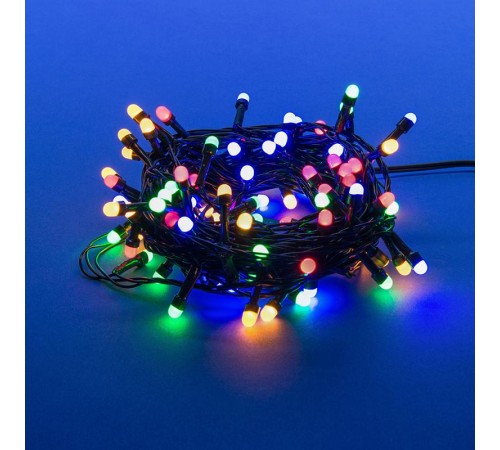 Гирлянда светодиодная  с контр. "Жемчужины" ULD-S0800-100/DGA MULTI IP20 PEARLS    8м. 100 диодов. мультиколор. шнур зеленый.  UL-00005473  Uniel