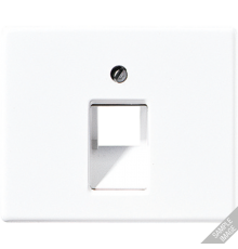 Крышка для одинарной телефонной и компьютерной розетки UAE; черная  SL569-1UASW  Jung