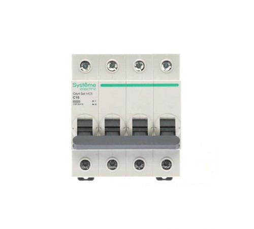 Выключатель автоматический четырёхполюсный 16A C 6kA City9  C9F36416 Systeme Electric