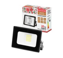 Прожектор СДО-05-020 20 Вт, 1600 лм, 3000 К, 220-240 В, IP65, черный, Народный  SQ0336-0317  TDM