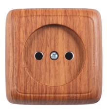 Розетка открытой установки, одноместная, цвет дуб  РА16-101-05  HEGEL