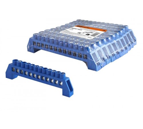 Шина "N" нулевая в изоляторе 6х9мм 12 групп никелированная  SQ0801-0320  TDM