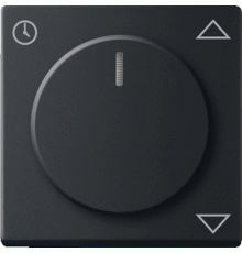 Плата центральная (накладка) для комфортного механизма жалюзи 6419 U, серия solo/future, черный бархат  6430-0-0364   2CKA006430A0364  ABB