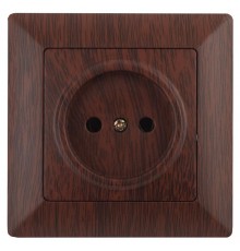 4-201-10 Intro Розетка 2P, 16А-250В, СУ, Solo, венге  Б0043310  Intro