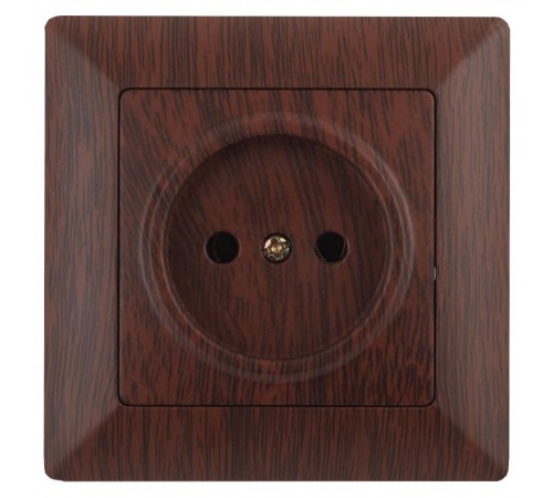 4-201-10 Intro Розетка 2P, 16А-250В, СУ, Solo, венге  Б0043310  Intro