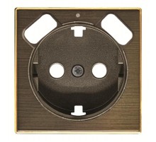 Накладка для розетки SCHUKO с 2хUSB ЗУ, арт.8188.3, серия SKY, цвет античная латунь  2CLA858830A1201  ABB