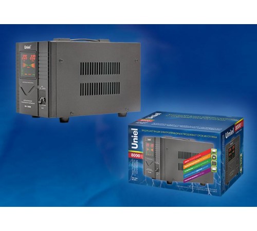 RS-1/8000 Стабилизатор "Standard" релейный однофазный, 8,0 кВА.  03113  Uniel