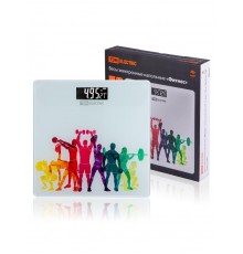 Весы электронные напольные "Фитнес", стекло, деление 0,01 кг, макс. 180 кг, 28х28 см, TDM  SQ4012-0002  TDM