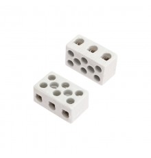 Клемма керамическая винтовая КВ 4 - 10 мм 3 пары контактов 10А до 450 °C (84 шт./уп.)  07-6226  REXANT