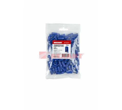 Соединительный изолирующий зажим СИЗ-2,  3,0 мм (1,0-4,5 мм) синий  07-5217  REXANT