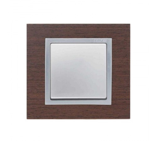 Simon 82 Рамка декоративная, 1 пост, S82 Nature, Дерево, венге-алюминий  82917-65  Simon