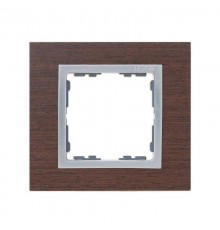 Simon 82 Рамка декоративная, 1 пост, S82 Nature, Дерево, венге-алюминий  82917-65  Simon
