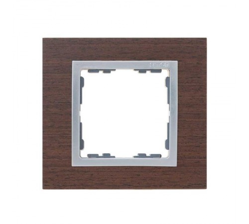 Simon 82 Рамка декоративная, 1 пост, S82 Nature, Дерево, венге-алюминий  82917-65  Simon