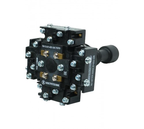 ПК12-21-821-54УХЛ3,380В/50Гц,10А,без защ от попад.стружки, рукоятка 8 полюс 1фиксирующ положение, толкатель 2 полюс, IP54, (ЭТ)ET001480Электротехник