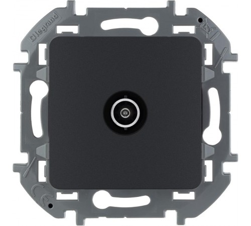 Inspiria Антрацит Розетка телевизионная TV "звезда" С/У 2 дБ 0-2400 мГц без рамки  673853  Legrand