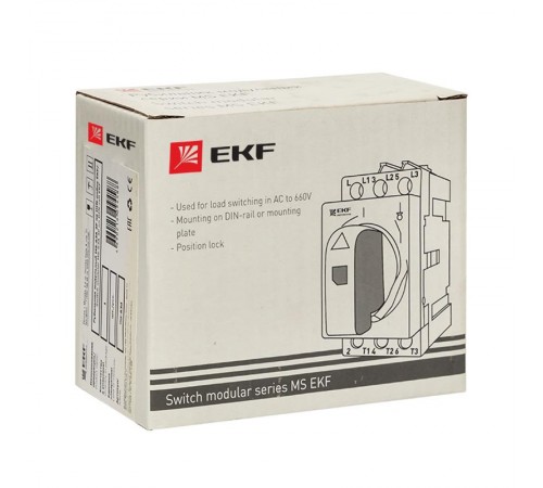 Рубильник модульный MS-63A 3P на DIN-рейку  ms-63d  EKF