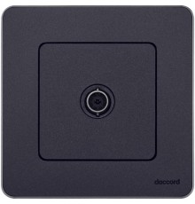 Inspiria Антрацит Розетка телевизионная TV "звезда" С/У 2 дБ 0-2400 мГц без рамки  673853  Legrand