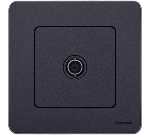 Inspiria Антрацит Розетка телевизионная TV "звезда" С/У 2 дБ 0-2400 мГц без рамки  673853  Legrand