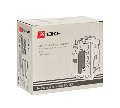 Рубильник модульный MS-63A 3P на DIN-рейку  ms-63d  EKF