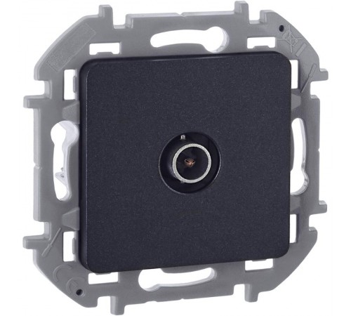 Inspiria Антрацит Розетка телевизионная TV "звезда" С/У 2 дБ 0-2400 мГц без рамки  673853  Legrand