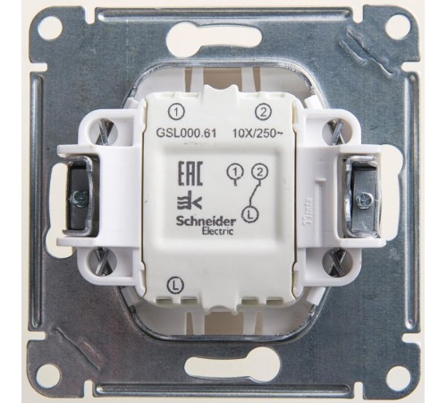 Glossa Перламутр Переключатель 1-клавишный, сх.6, 10АХ  GSL000661  SE