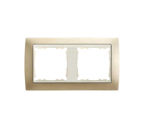 Simon 82 Рамка декоративная, 2 поста, S82, шампань-слоновая кость  82724-34  Simon