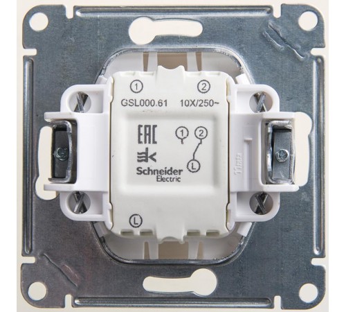 Glossa Перламутр Переключатель 1-клавишный, сх.6, 10АХ  GSL000661  SE