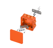 Коробка огнестойкая E45 100х100х50мм с клеммниками 6 полюсов 0,5-6мм2 IP55 HF  plc-kmfr-100-606  EKF