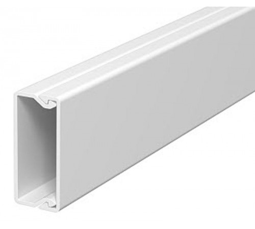 Мини-канал WDK с крышкой 15x40x2000 мм (высота борта 18 мм, крышка 40 мм, скотч) ПВХ белый RAL 9010  6027335  OBO Bettermann