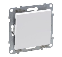 SUNO Выключатель без фиксации (кнопка) 6А 250В. Безвинтовые зажимы. Цвет "Белый"  721109  Legrand