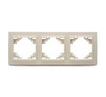 PFR00-9003-02 Рамка 3-местная горизонтальная, серия Эрна, слоновая кость  39242  STEKKER