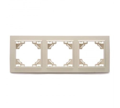 PFR00-9003-02 Рамка 3-местная горизонтальная, серия Эрна, слоновая кость  39242  STEKKER