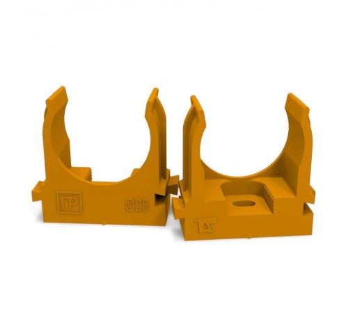 Крепеж-клипса для труб для монтажного пистолета оранжевая д25 (100шт/700шт уп/кор)  PR13.0153  Промрукав