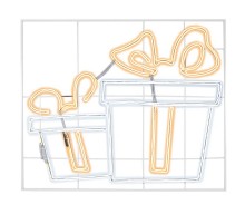 Фигура световая Подарки из гибкого неона 120х120 см, 1680 LED, цвет свечения теплый белый/белый  501-312  NEON-NIGHT